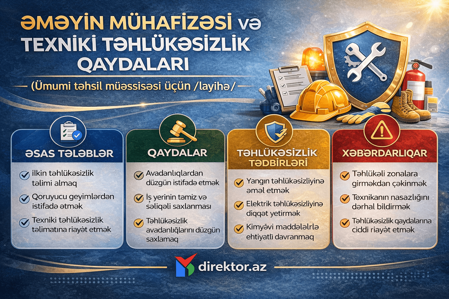 Əməyin  mühafizəsi və texniki təhlükəsizlik qaydaları.- Ümumi təhsil müəssəsi üçün(layihə)
