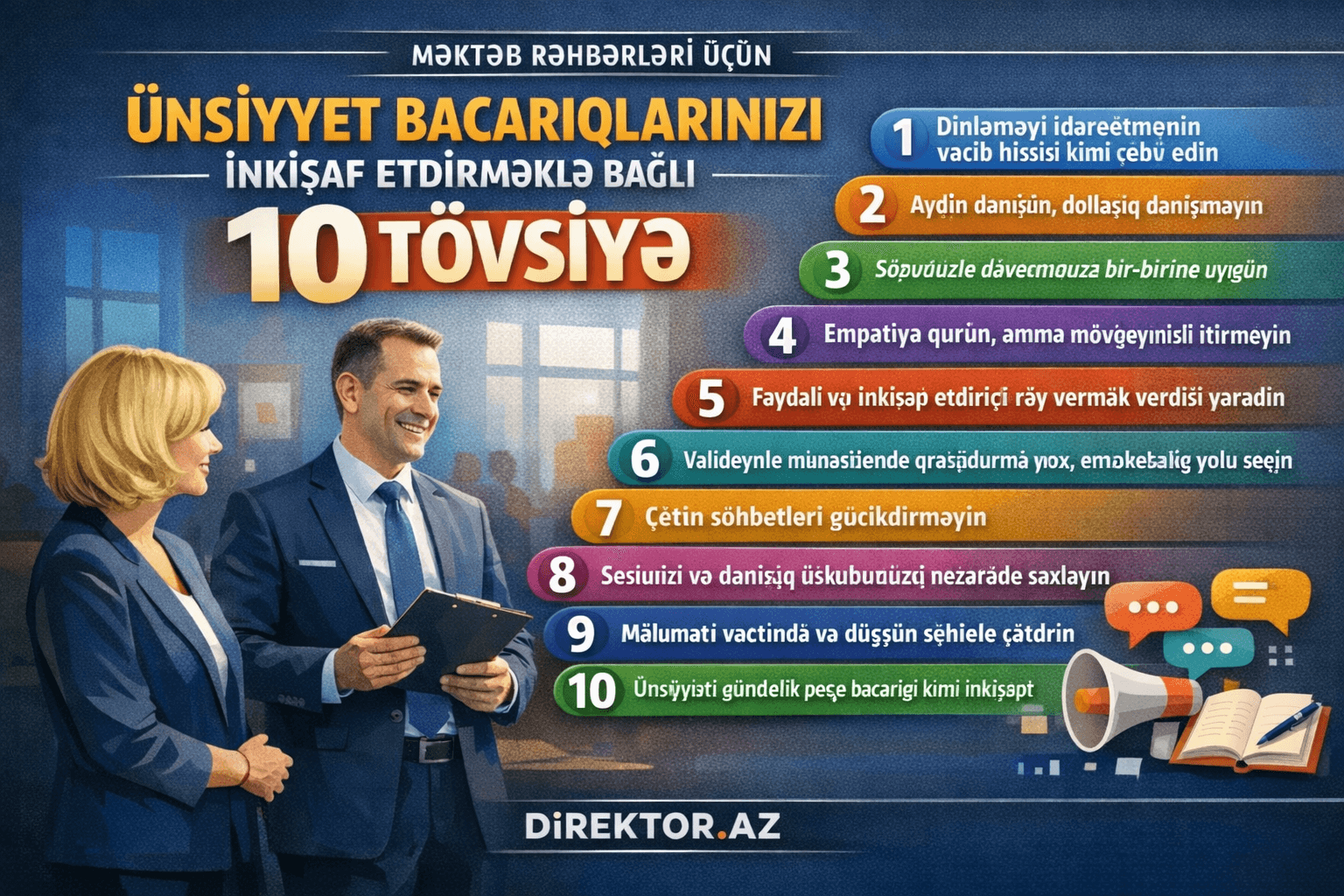  Ünsiyyət bacarıqlarınızı inkişaf etdirmək üçün 10 tövsiyə