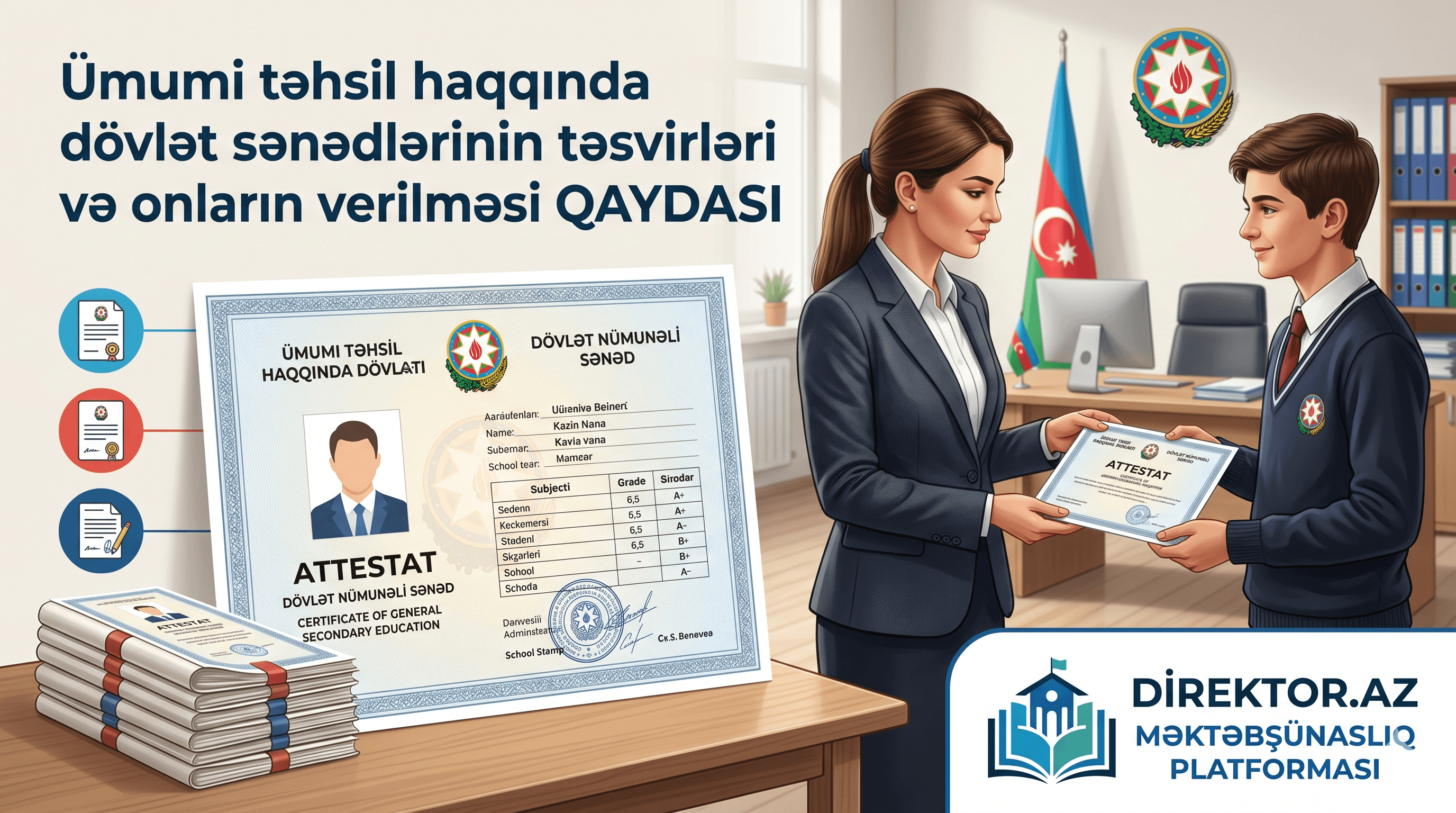 Ümumi təhsil haqqında dövlət sənədlərinin təsvirləri və onların verilməsi   QAYDASI