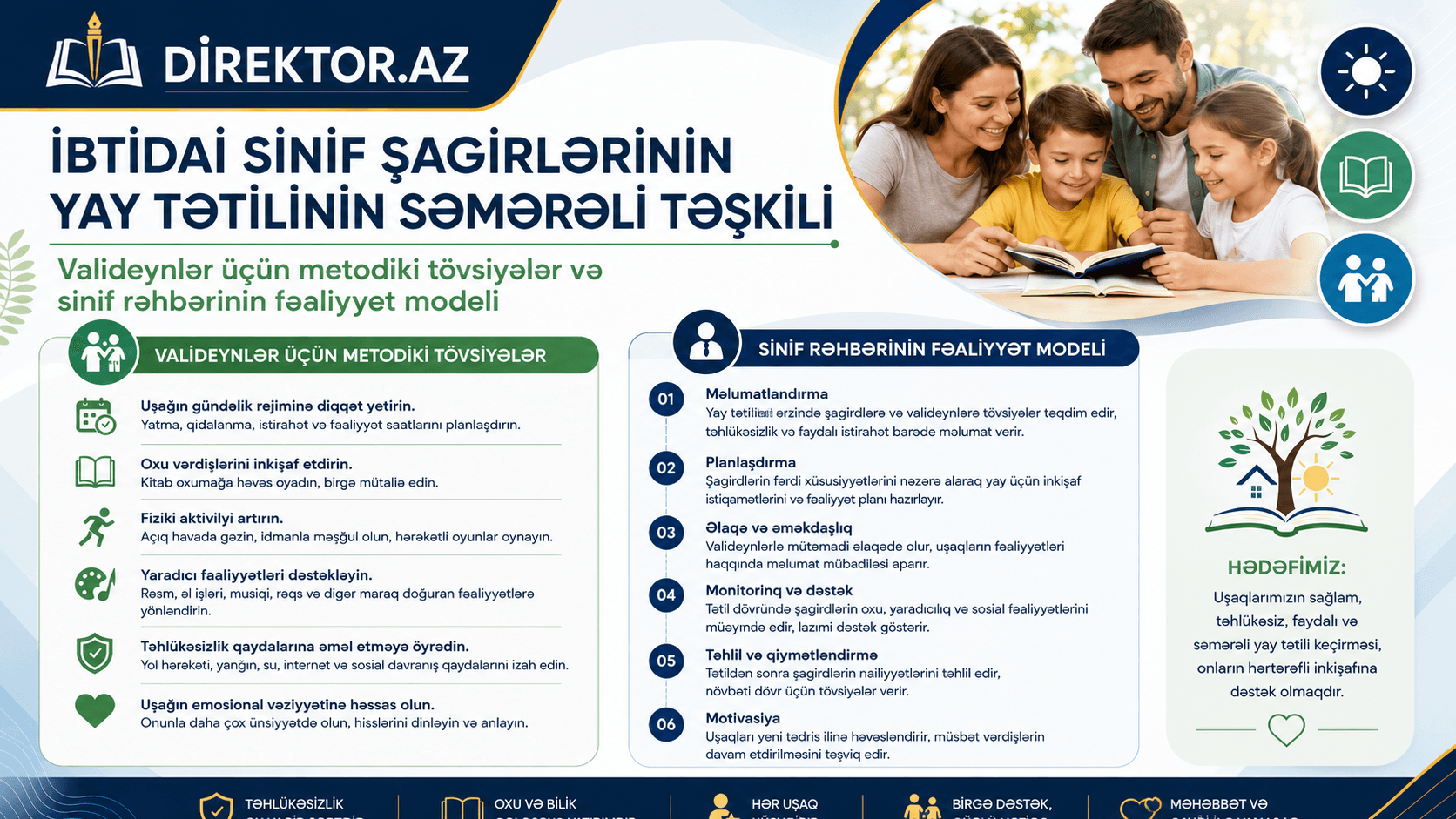 İbtidai sinif şagirdlərinin yay tətili necə səmərəli təşkil olunmalıdır?