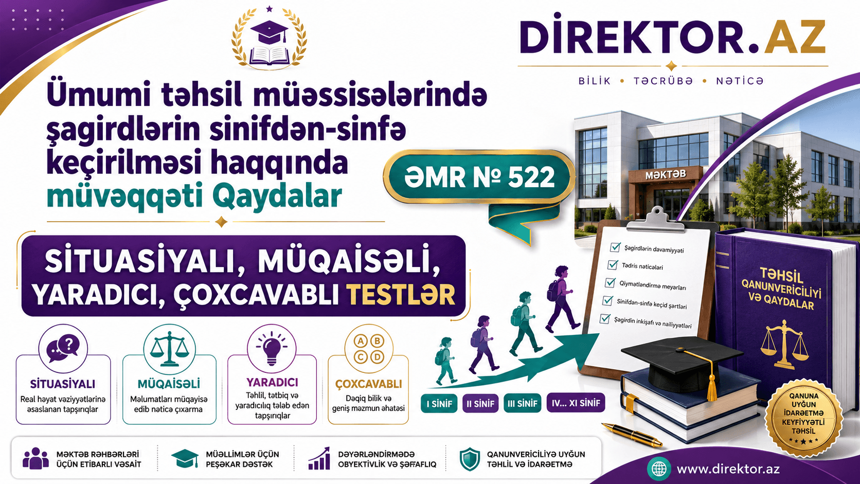 Şagirdlərin sinifdən-sinfə keçirilməsi haqqında  Qaydalar + TESTLƏR 