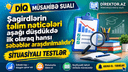Müsahibə sualı-Şagirdlərin təlim nəticələri aşağı düşdükdə ilk olaraq hansı səbəblər araşdırılmalıdır? Situasiyalı testlər 