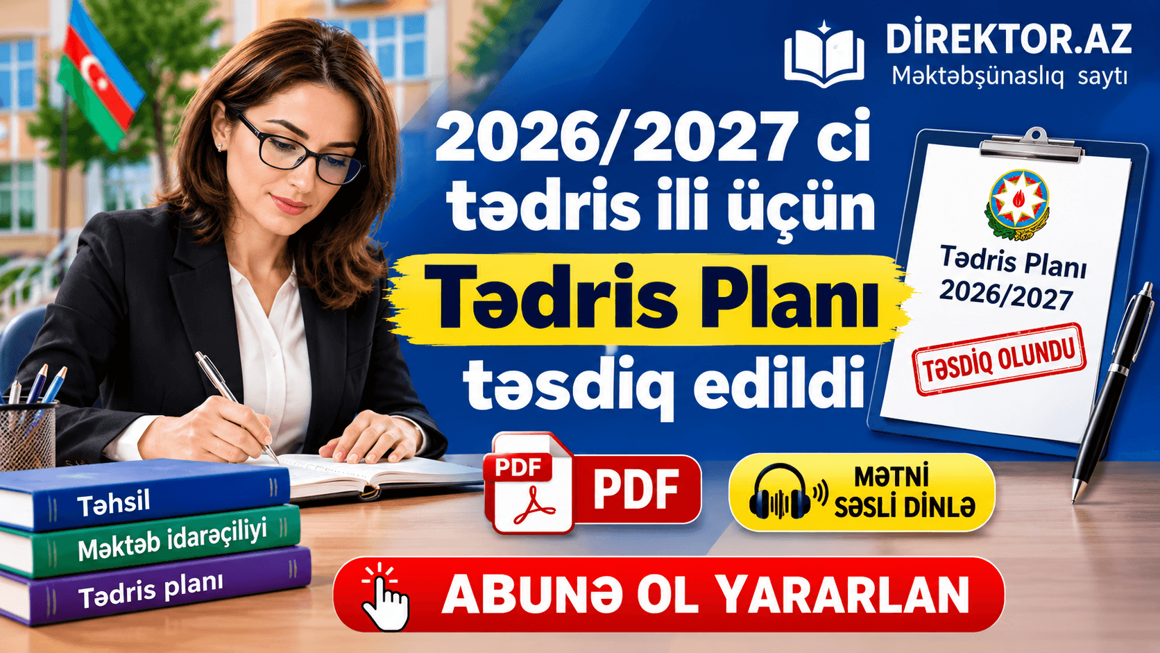 2026/2027-ci tədris ili üçün tədris planları təsdiq olundu PDF-ləri endir