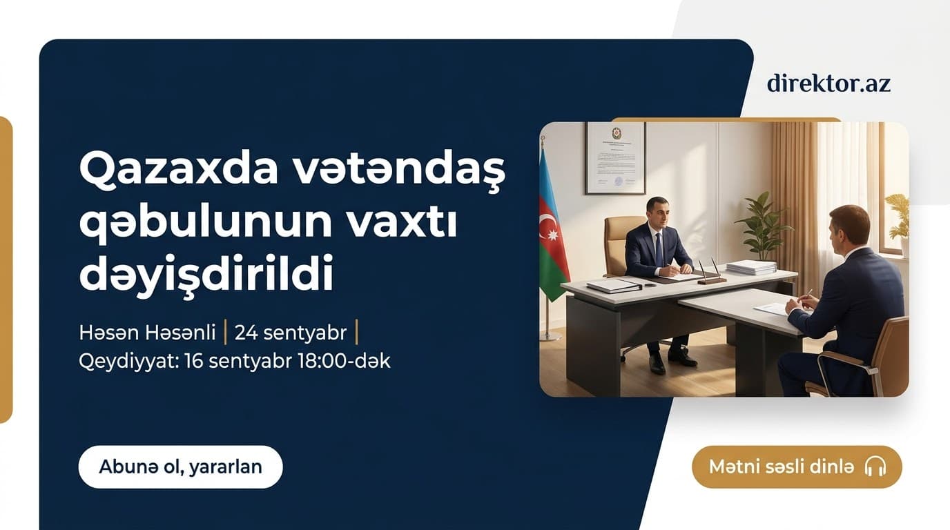 Elm və təhsil nazirinin müavininin vətəndaş qəbulunun vaxtı dəyişib