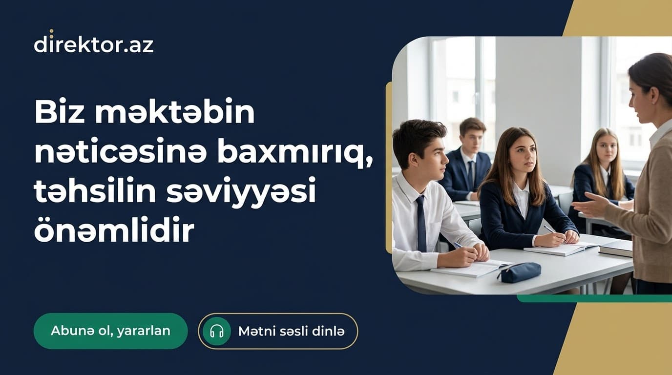 "Uşaqların adı məktəbdə, özü repetitor yanındadır” - Emin Əmrullayev