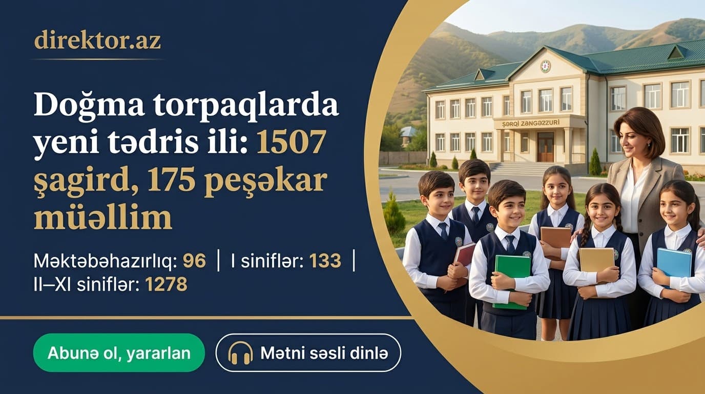 Şərqi Zəngəzurda 1500-dən çox şagird yeni dərs ilinə başlayıb