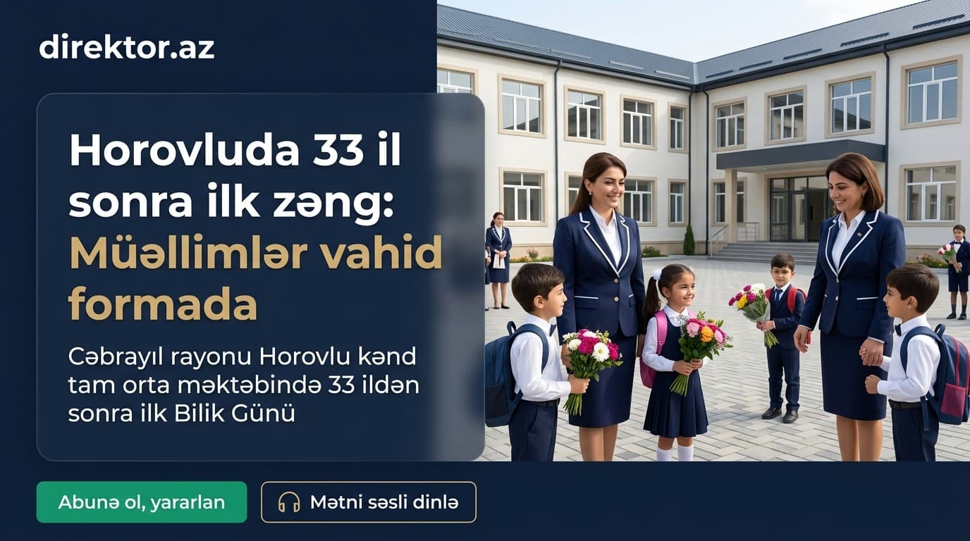 Bu məktəbdə müəllimlər vahid formaya keçiblər