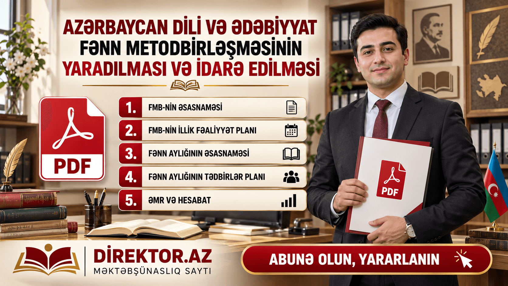 Azərbaycan dili və ədəbiyyat fənn metodbirləşməsinin yaradılması, idarə edilməsi +PDF