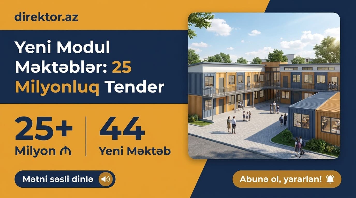 Quraşdırılacaq məktəblər üçün 25 milyon manat ayrılır