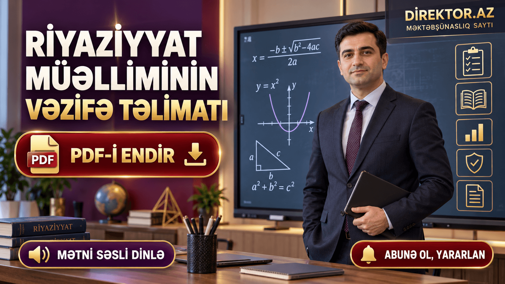 Riyaziyyat müəlliminin vəzifə təlimatı+PDF