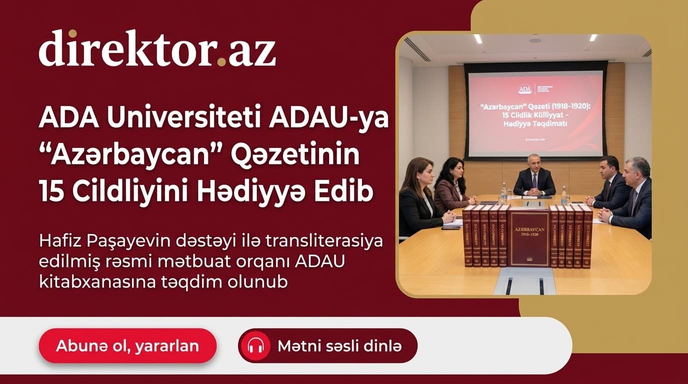 ADA-dan Azərbaycan Dövlət Aqrar Universitetinə hədiyyə