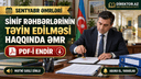 Sinif rəhbərlərinin təyin edilməsi haqqında ƏMR +PDF