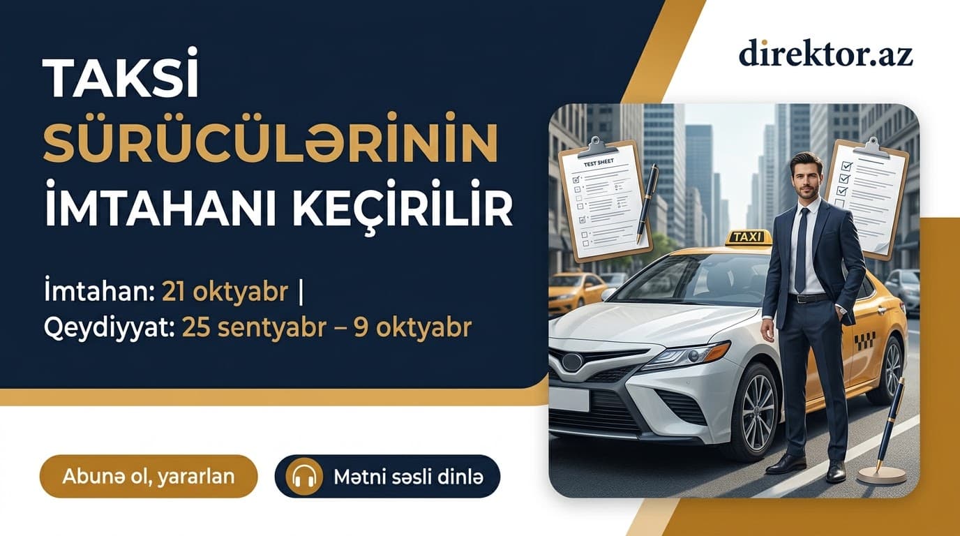 DİM taksi sürücüləri üçün imtahan keçirəcək