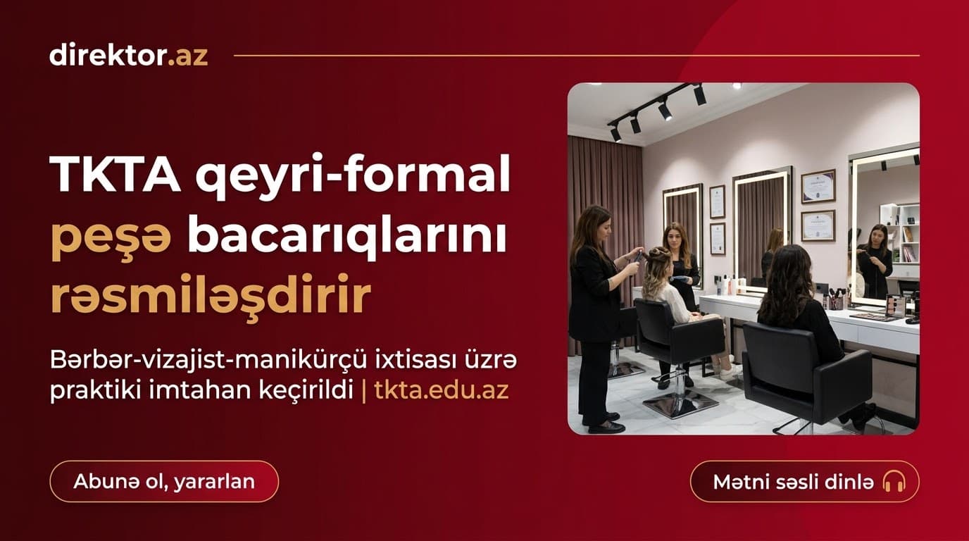 Sənədsiz peşə sahiblərinə dövlət diplomu verilir - TKTA