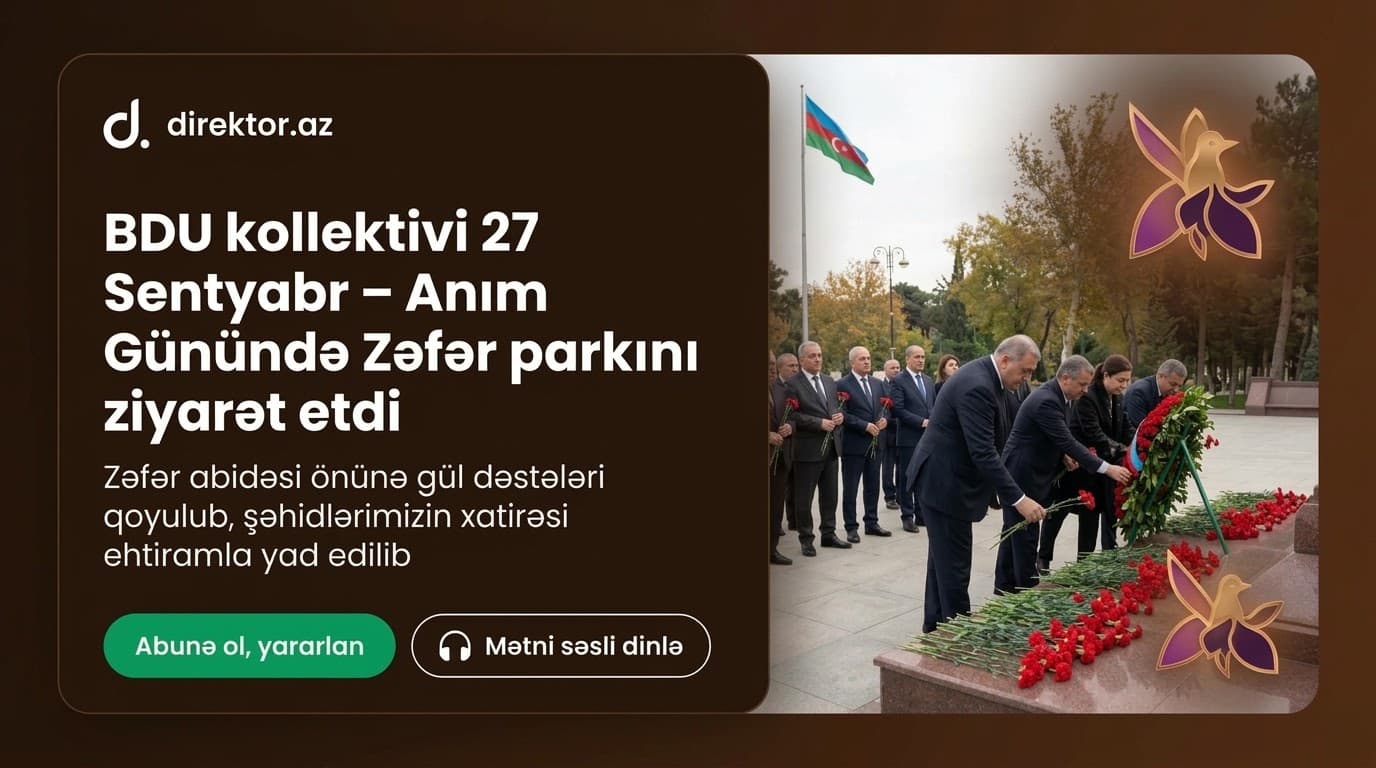 BDU kollektivi Zəfər parkını ziyarət edib
