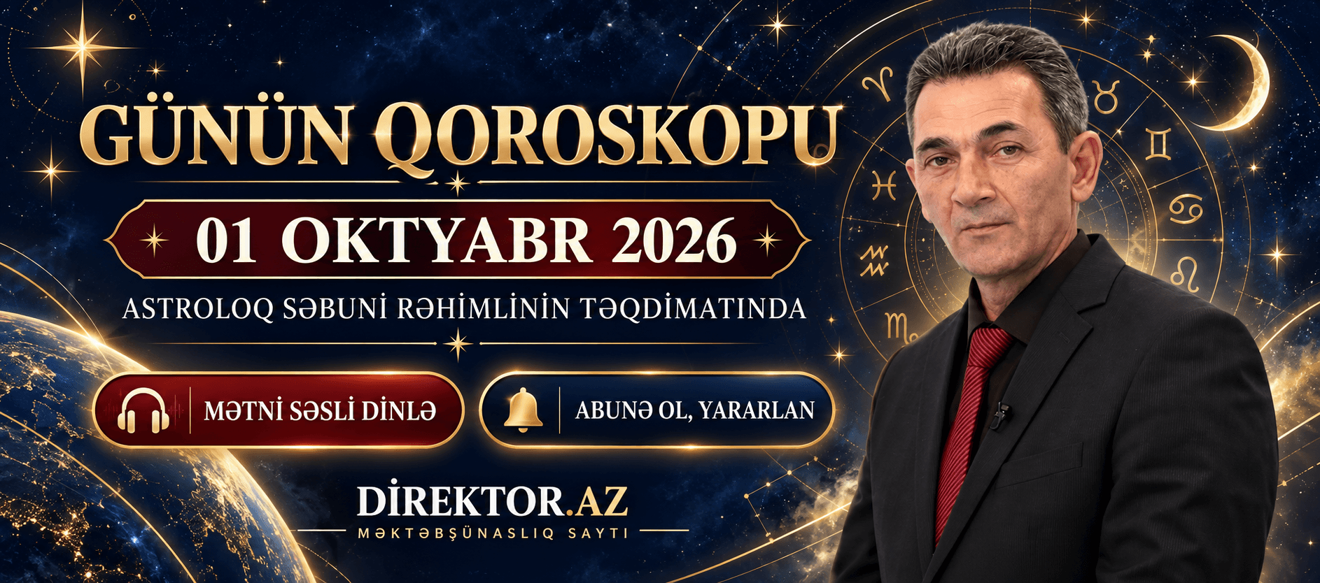 1 oktyabrda - bürcləri nə gözləyir ? Məhşur astroloqdan proqnoz