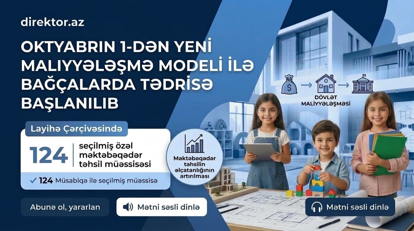 124 özəl bağçada dövlət maliyyələşməsi tətbiq edilib