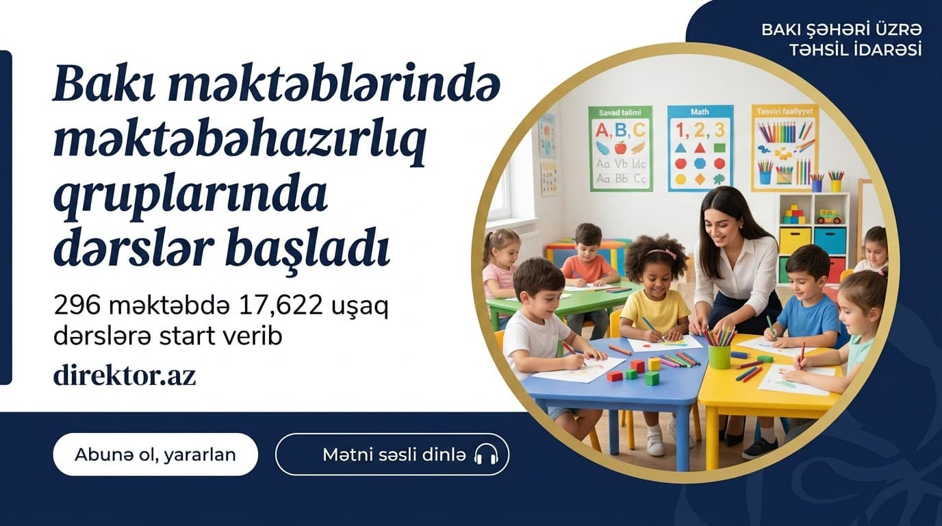 17 622 uşaq məktəbəhazırlıq qruplarına qeydiyyatdan keçib