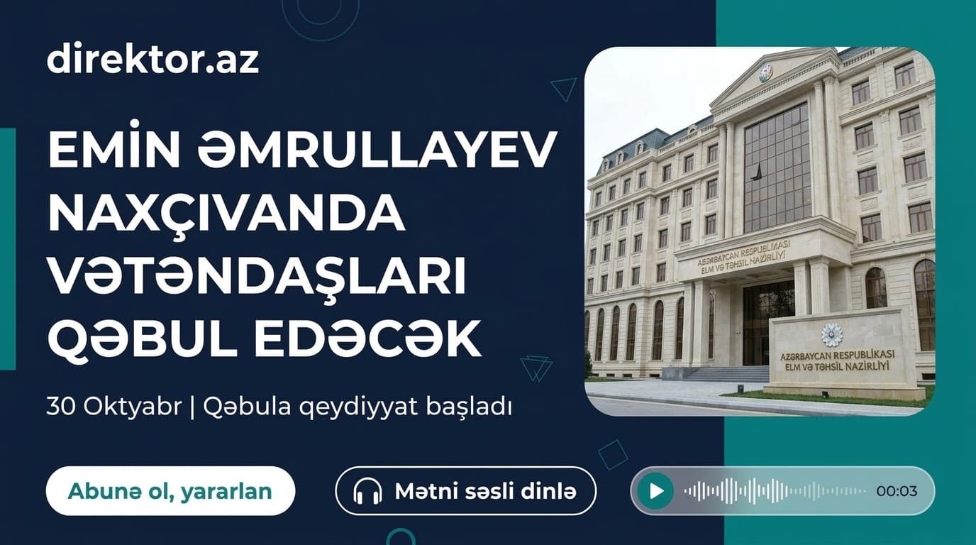 Emin Əmrullayev vətəndaşları qəbul edəcək