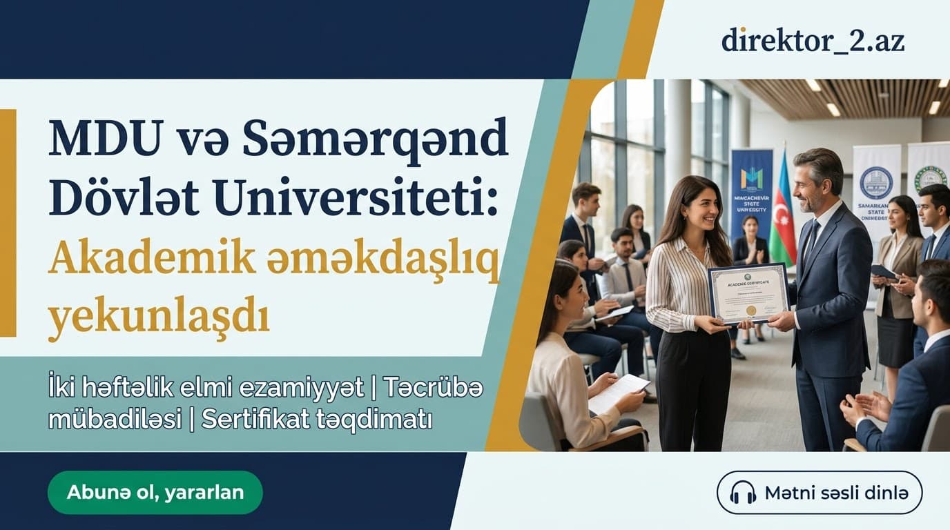 Özbəkistanlı alimlərin MDU-ya səfəri yekunlaşıb
