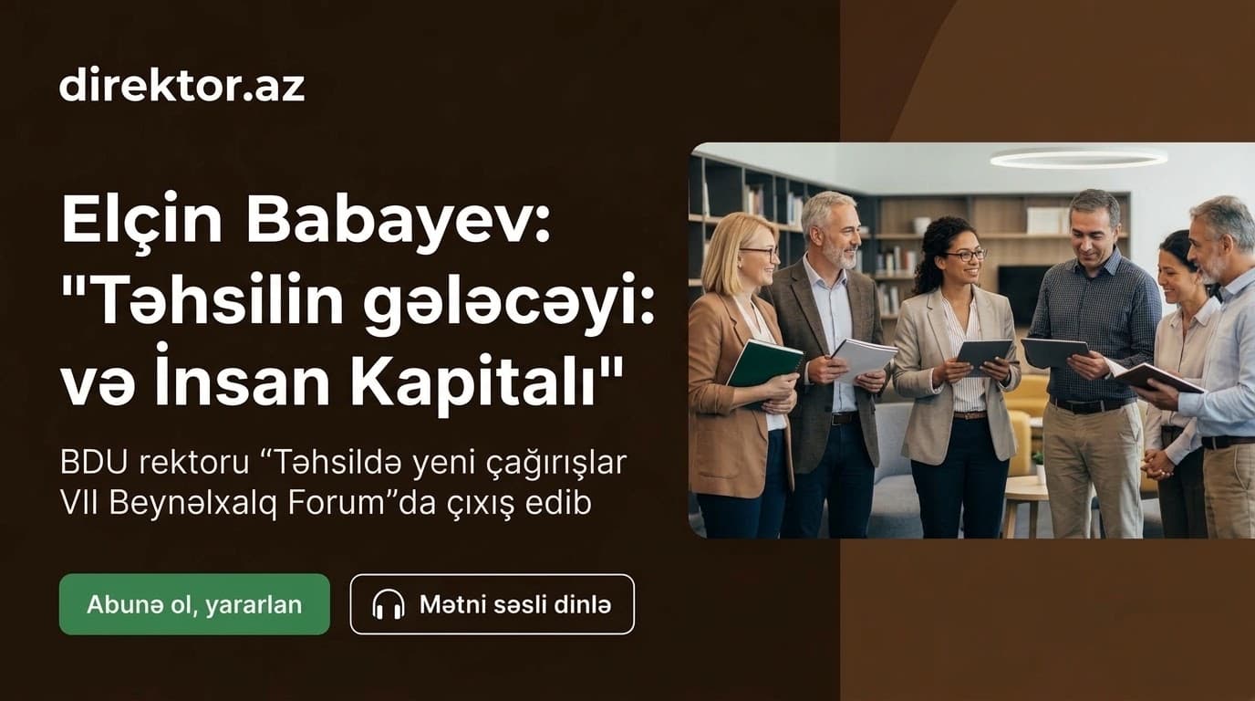 Elçin Babayev: “Müəllimin peşəkar inkişafı şərtdir”