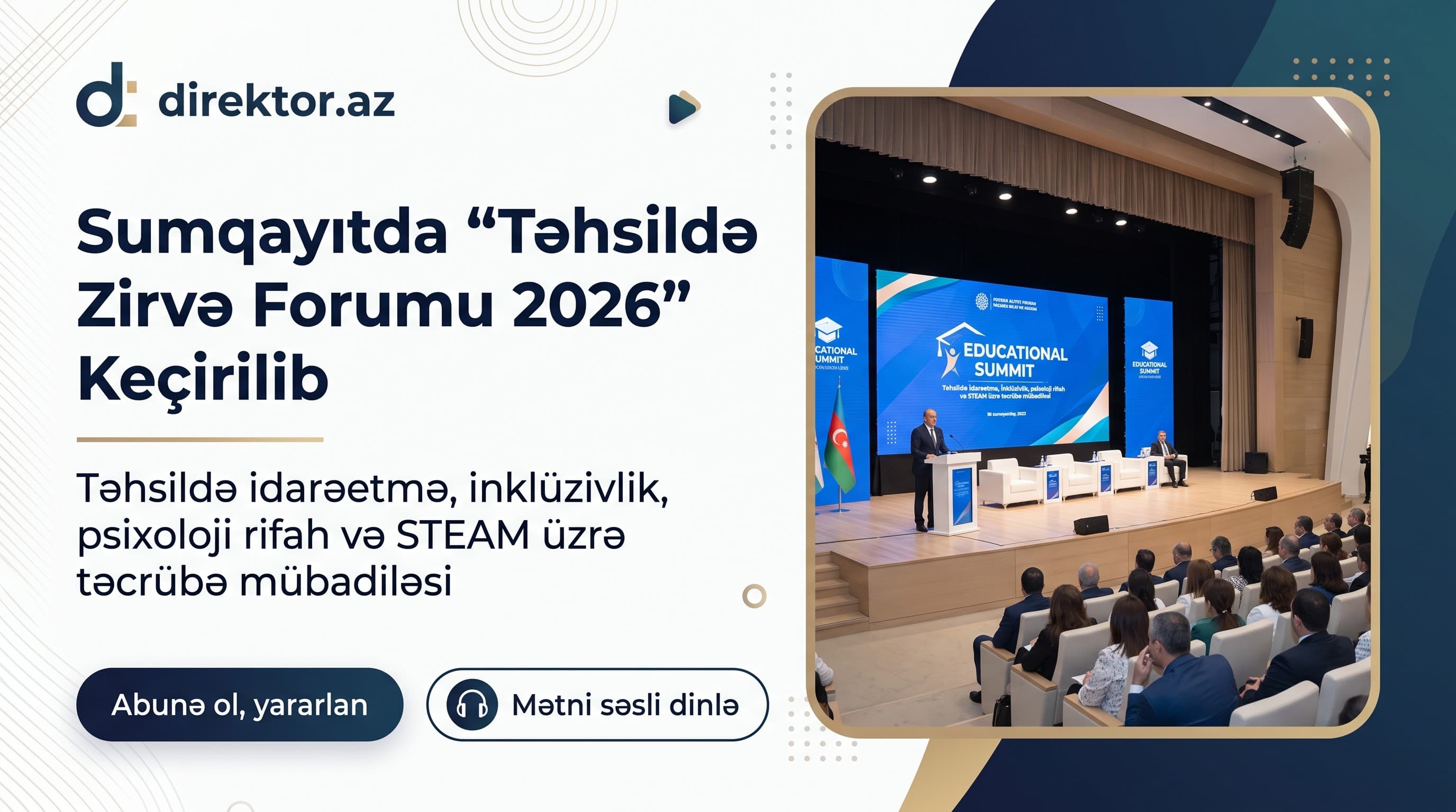 SDU-nun baş müəllimi “Təhsildə Zirvə Forumu 2026”-da iştirak edib