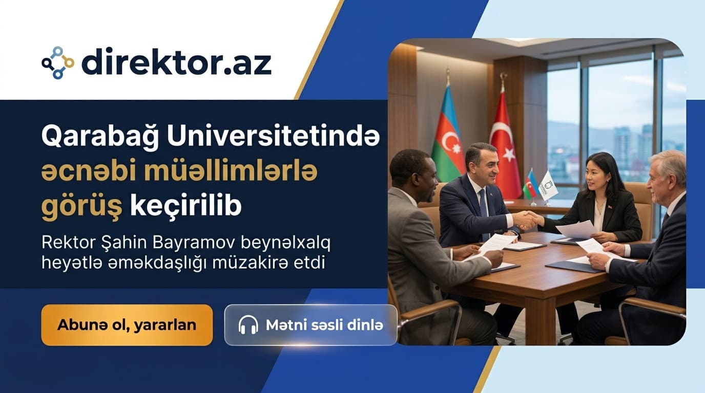 Qarabağ Universitetinin rektoru əcnəbi müəllimlərlə görüşüb