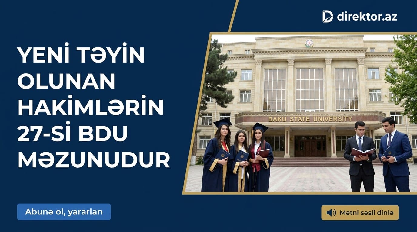 Hakim təyin edilən 39 nəfərin 27-si BDU məzunudur