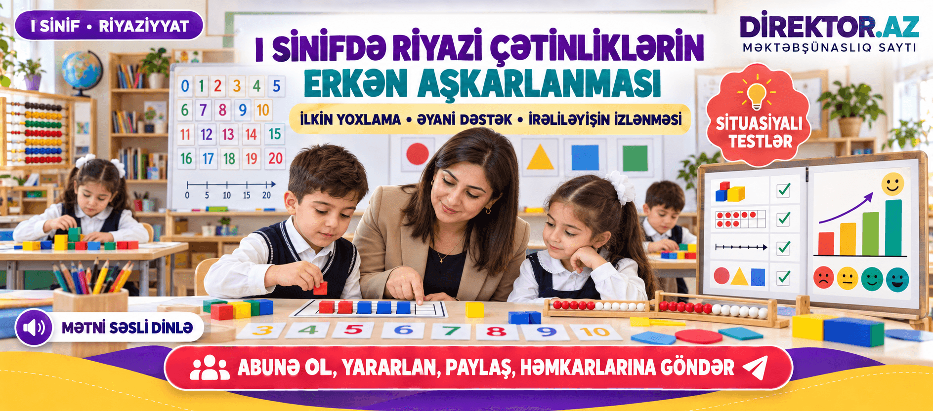 I sinifdə riyaziyyatdan geriləmənin erkən aşkarlanması: ilkin yoxlama, əyani dəstək və irəliləyişin izlənməsi