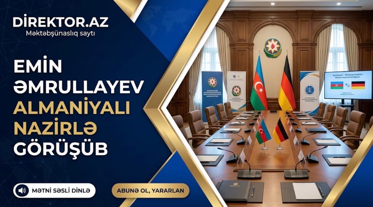 Emin Əmrullayev Almaniyanın Saksoniya federal torpağının elm naziri ilə görüşüb