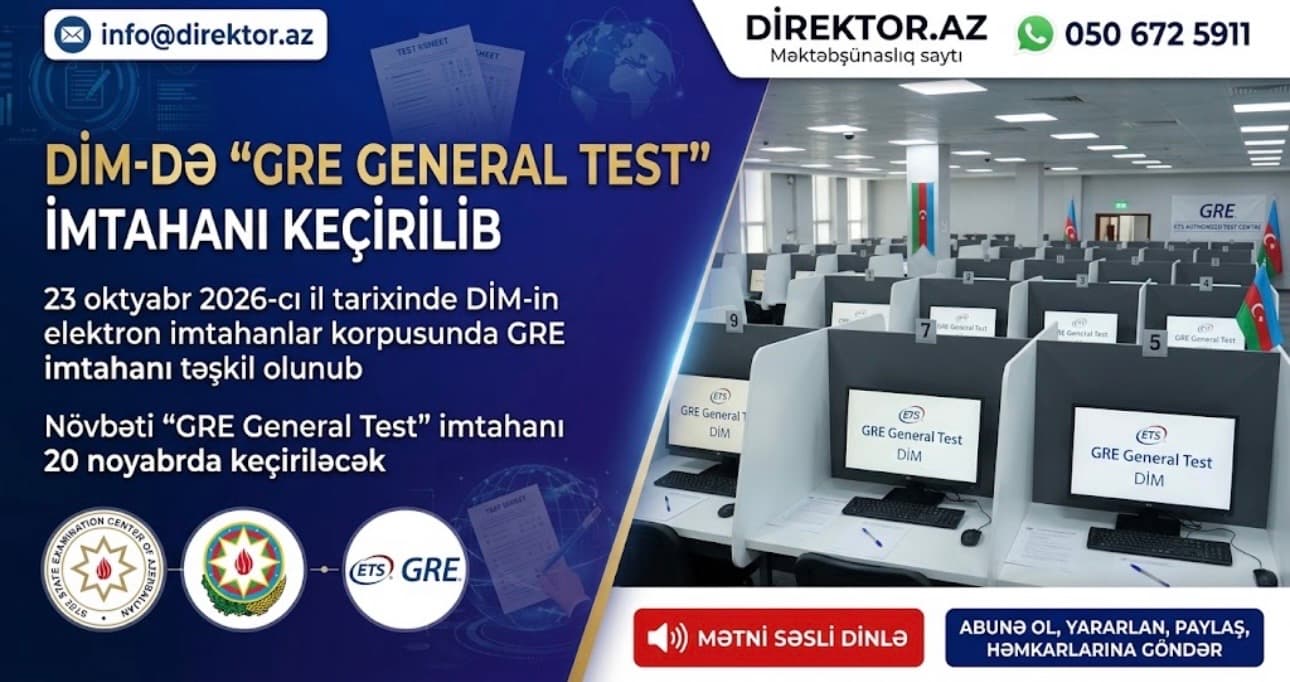 Dövlət İmtahan Mərkəzində General Test imtahanı keçirilib