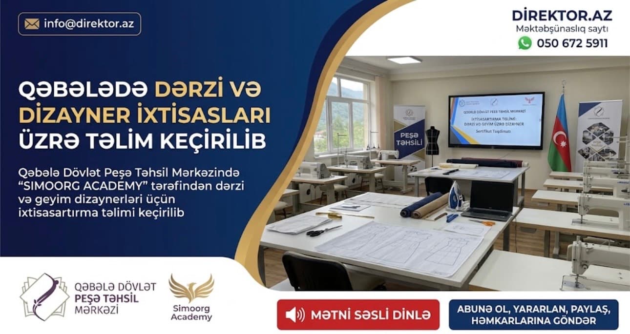 Qəbələ Dövlət Peşə Təhsil Mərkəzində ixtisasartırma təlimləri keçirilib