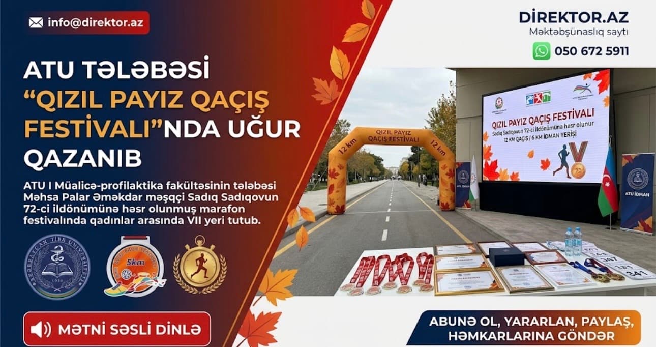 Tibb Universitetinin tələbəsi “Qızıl Payız Qaçış Festivalı”nda uğur qazanıb