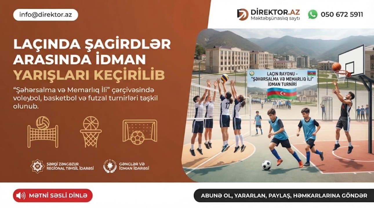 Laçında şagirdlər üçün idman yarışları keçirilib