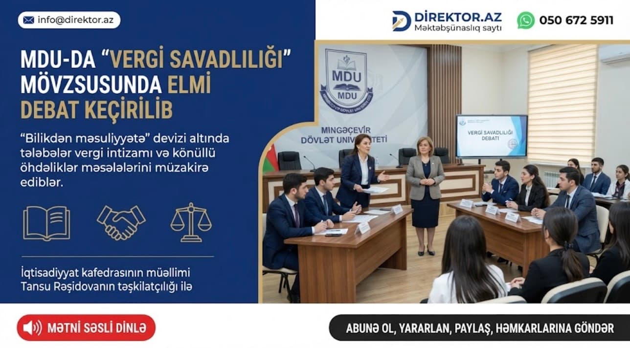 MDU-da vergi savadlılığına dair elmi debat keçirilib