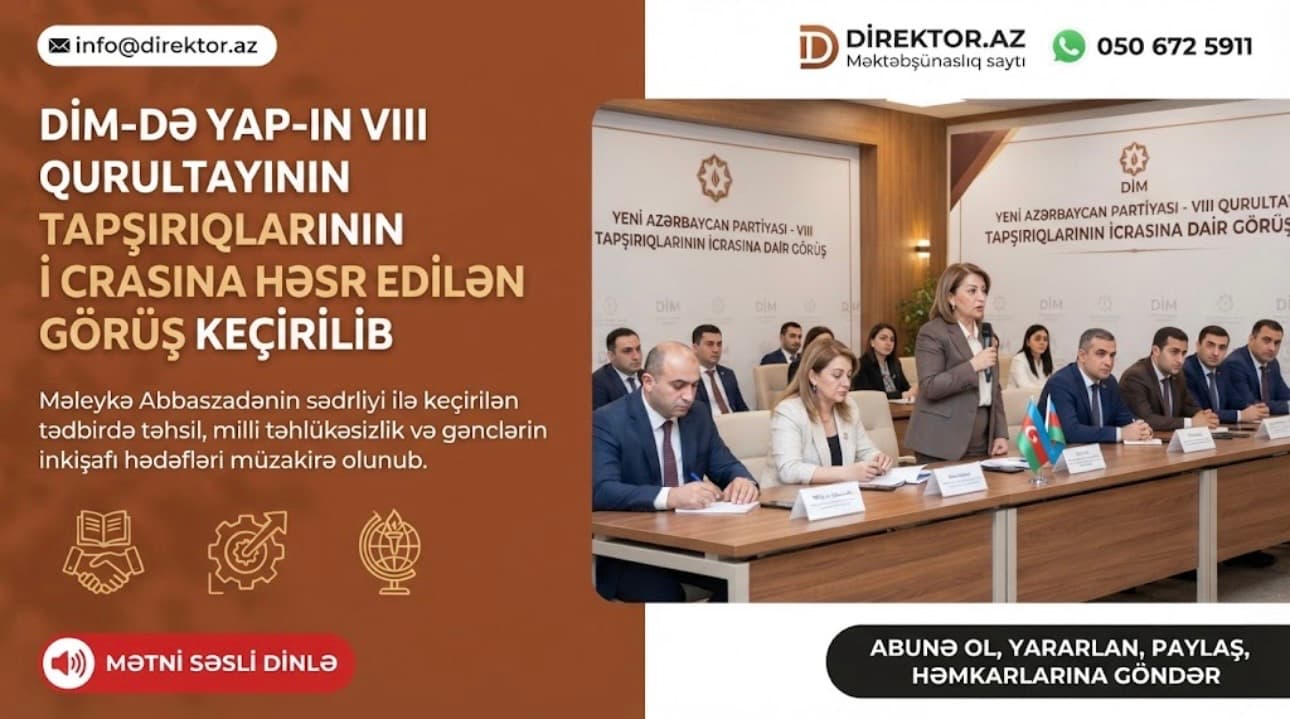 Prezident İlham Əliyevin çıxışından irəli gələn tapşırıqlar DİM-də müzakirə olunub