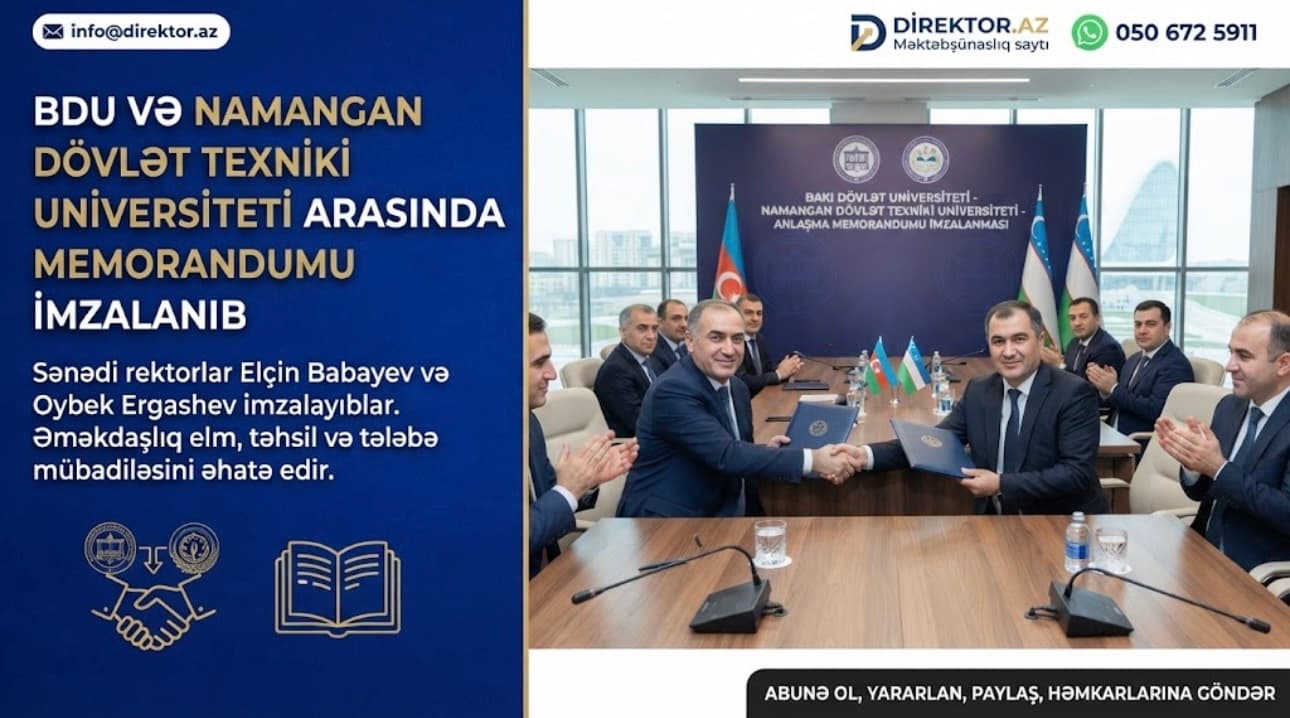 BDU Özbəkistan Universiteti ilə əməkdaşlığa başlayır