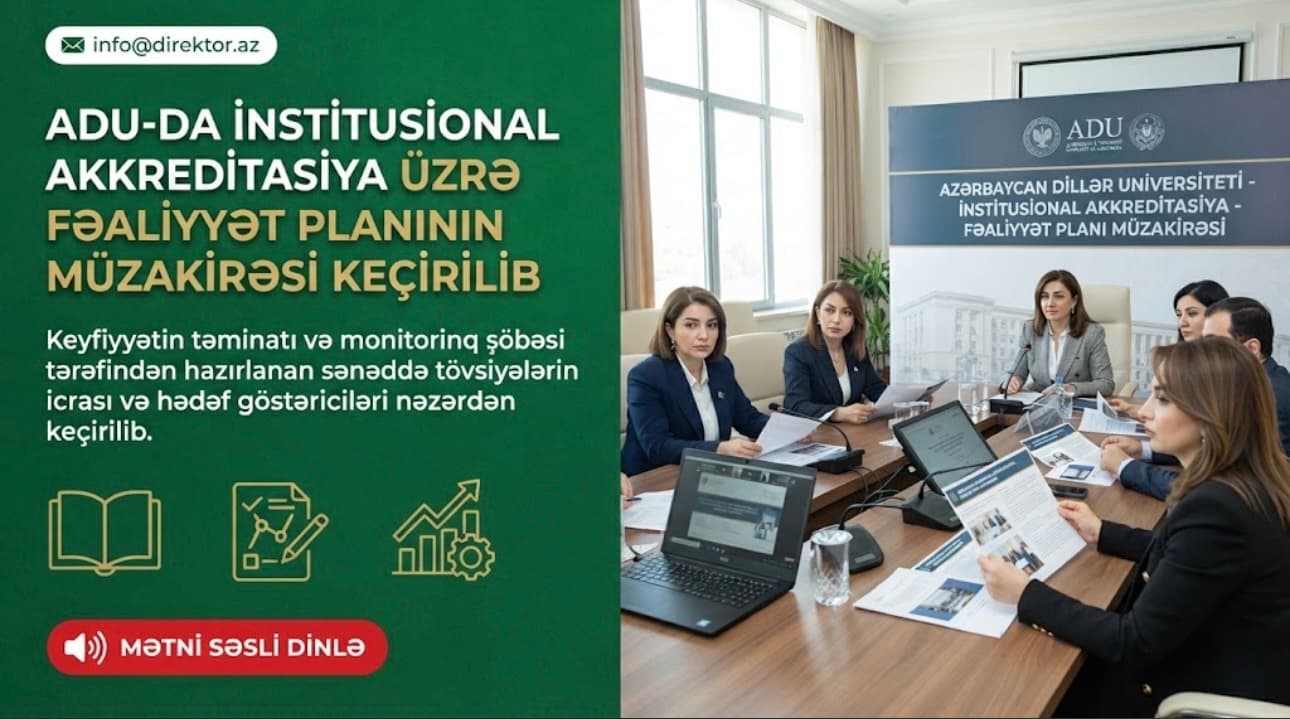 ADU-da akkreditasiya üzrə Fəaliyyət Planı müzakirə olunub