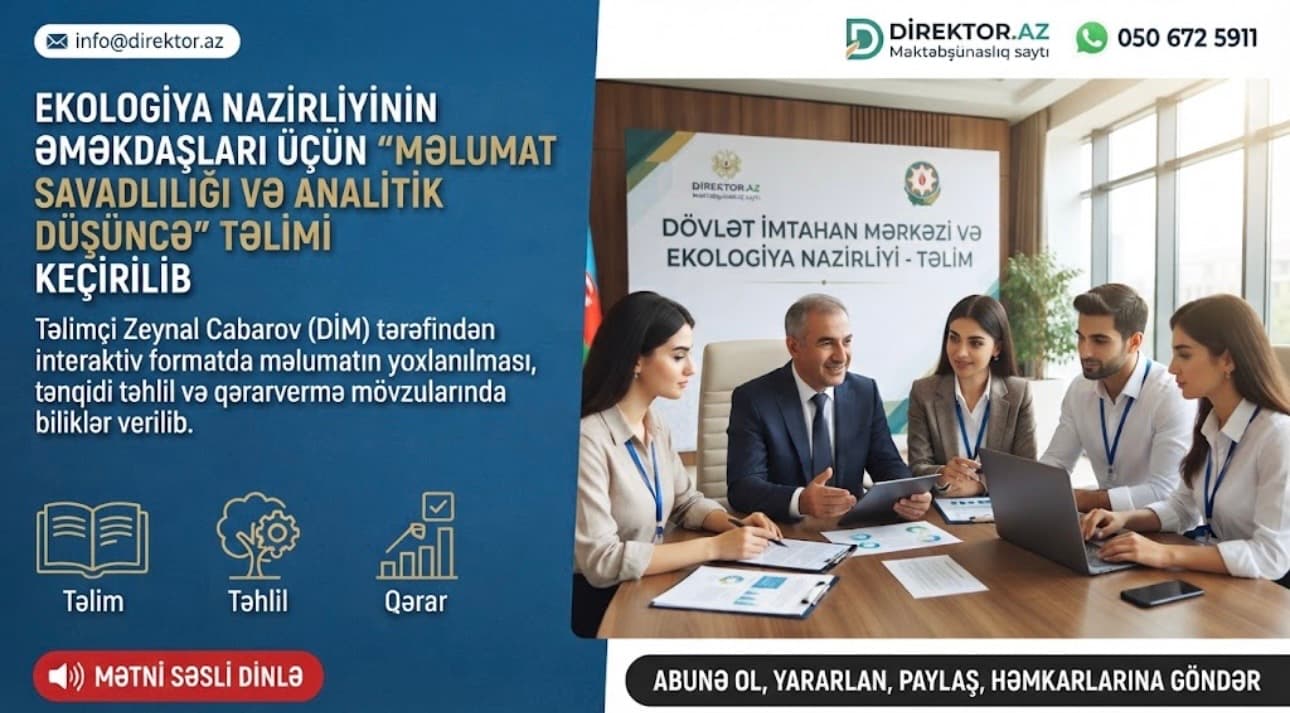 DİM nazirlik əməkdaşları üçün təlim keçirib