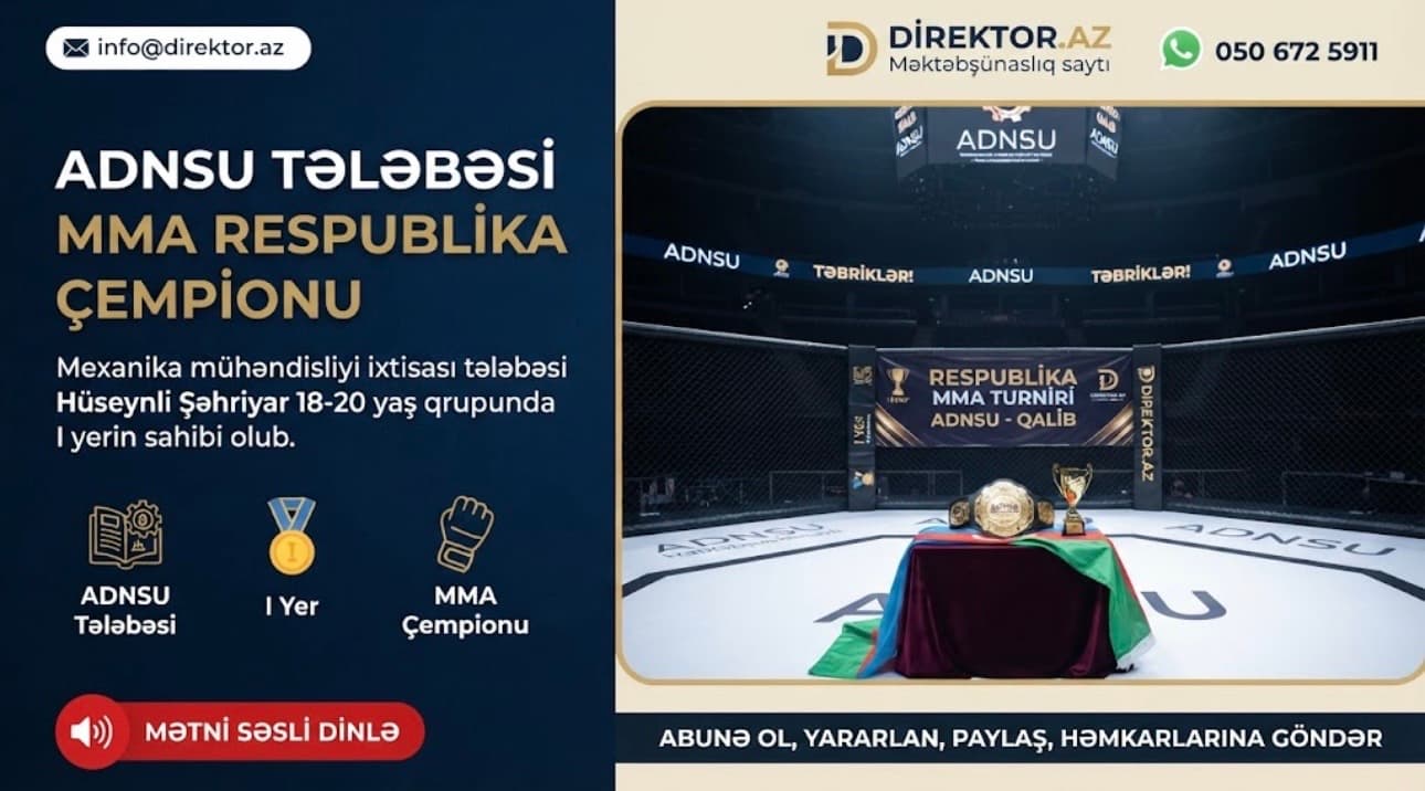 ADNSU tələbəsi Respublika turnirində I yeri qazanıb