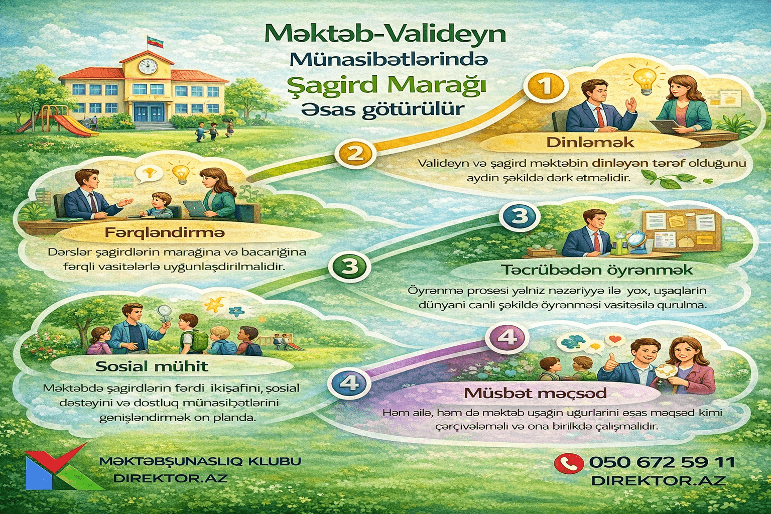 Məktəb -Valideyin münasibətlərində şagird marağı əsas götürülür