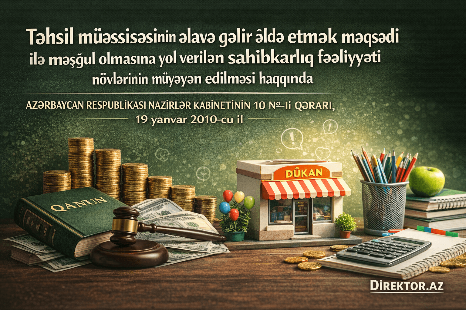 Təhsil müəssisəsinin əlavə gəlir əldə etmək Qaydaları № 10