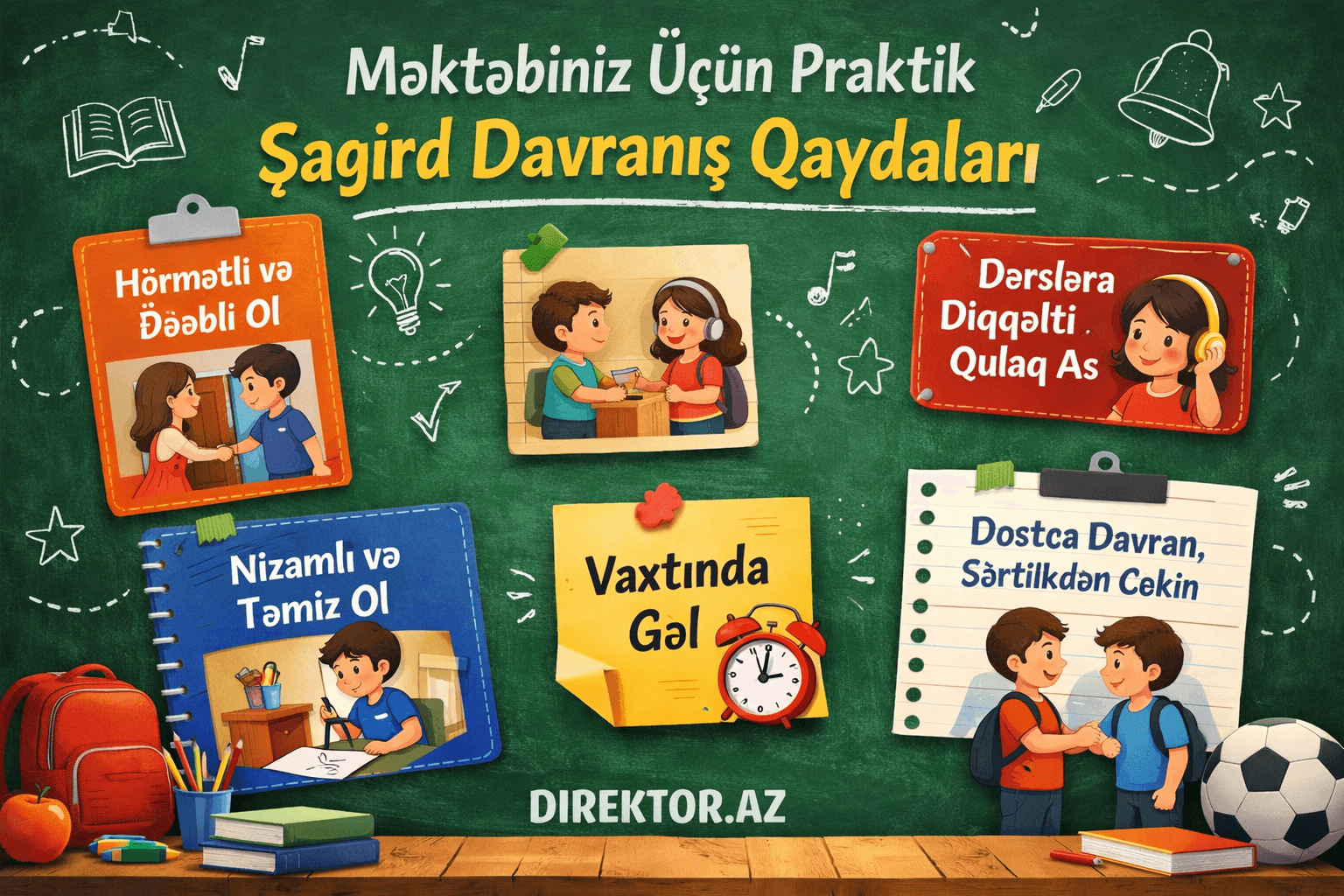 Məktəbiniz üçün Şagird Davranış Qaydaları (pdf+əmr+əlavələr)