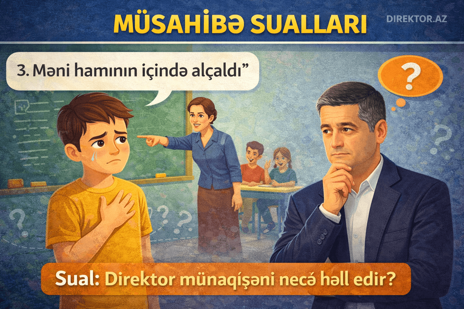 Müsahibə sualları: 3. Şagird deyir: “Məni hamının içində alçaldı”