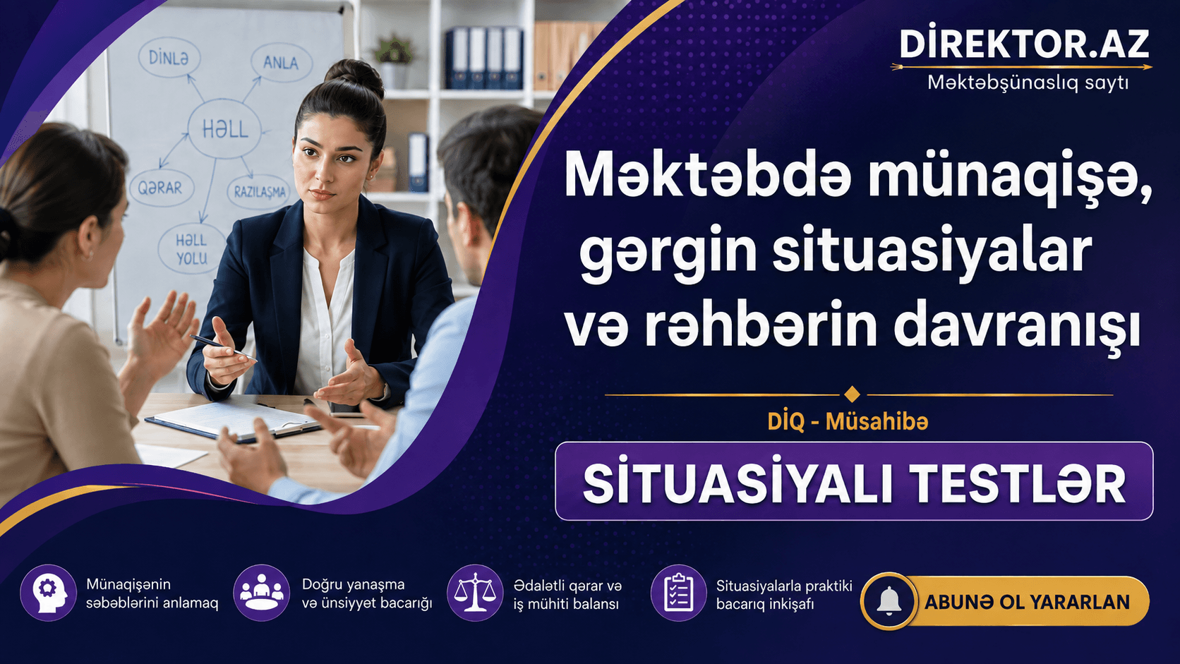Münaqişə, gərgin situasiyalar və rəhbərin davranışı. DİQ - Müsahibə Situasiyalı testlər