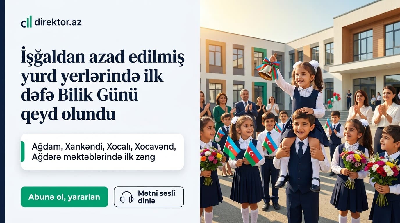 Qarabağda yeni dərs ili: 7 yeni məktəbdə ilk zəng səslənib