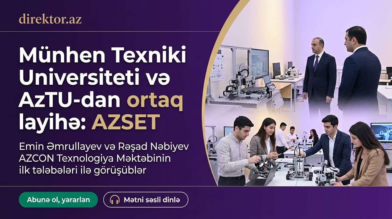 Emin Əmrullayev Mühəndislik Məktəbinin ilk tələbələri ilə görüşüb
