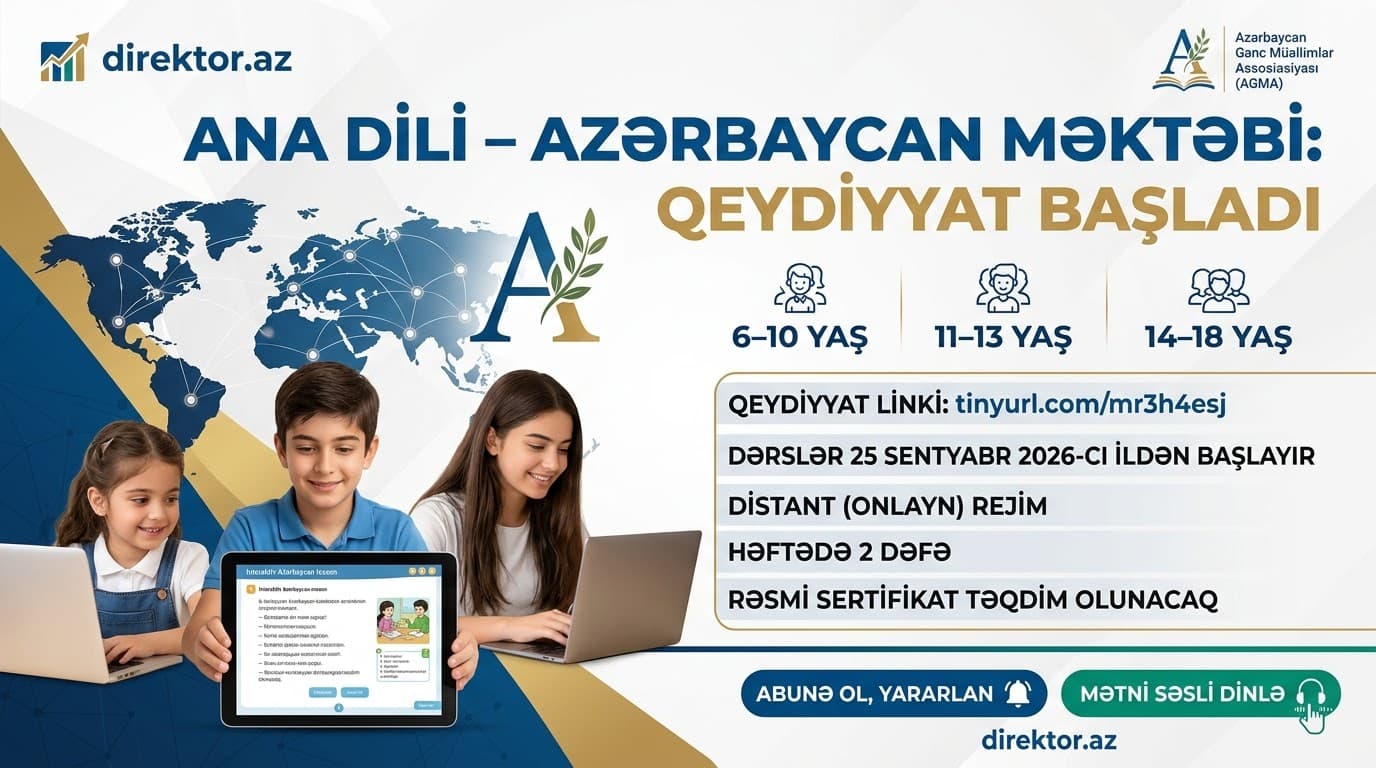 “Ana dili – Azərbaycan məktəbi” layihəsinə qeydiyyat başlayıb