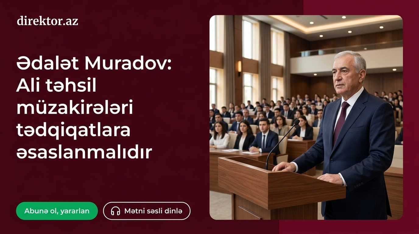 Ali təhsil haqqında səsli düşüncələr - UNEC rektorundan təklif