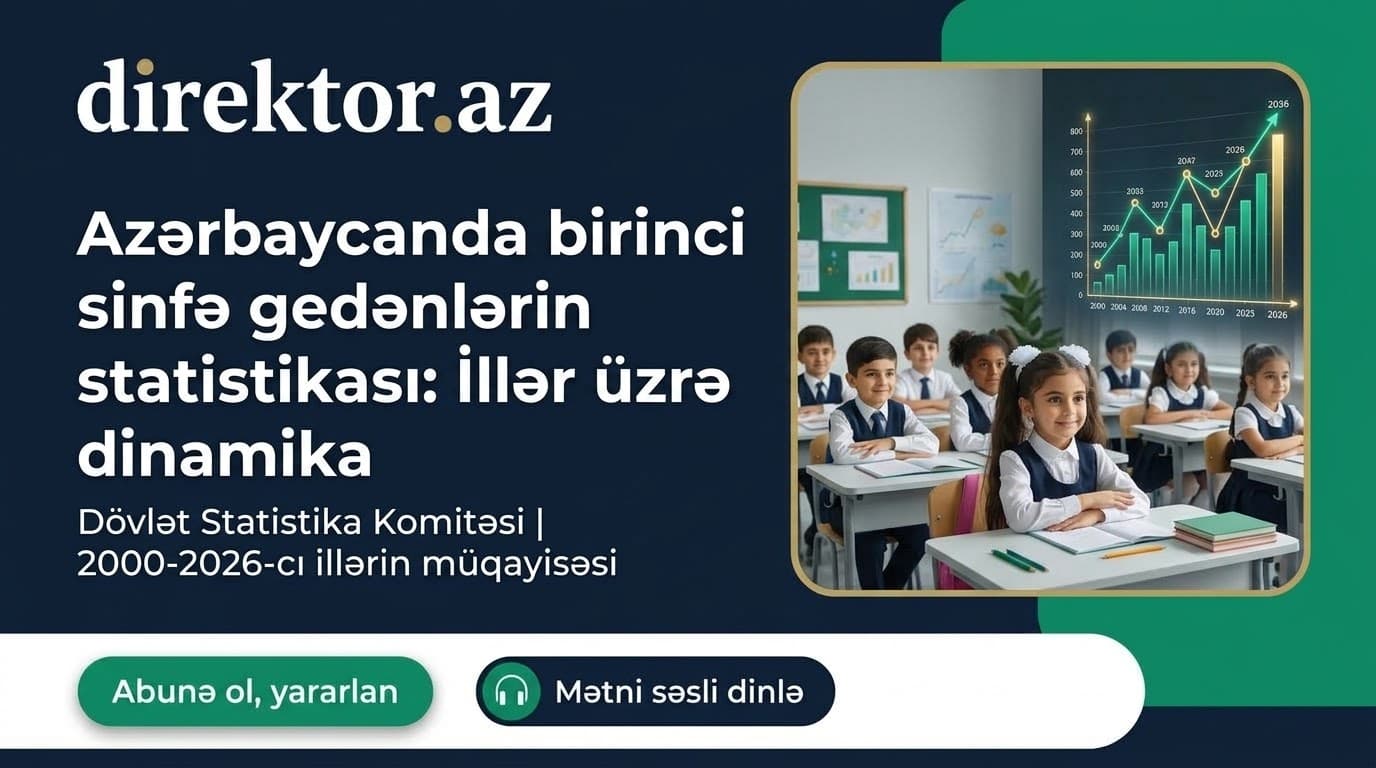 Son illərdə birinci sinfə qəbul olan uşaqların sayı dəyişib